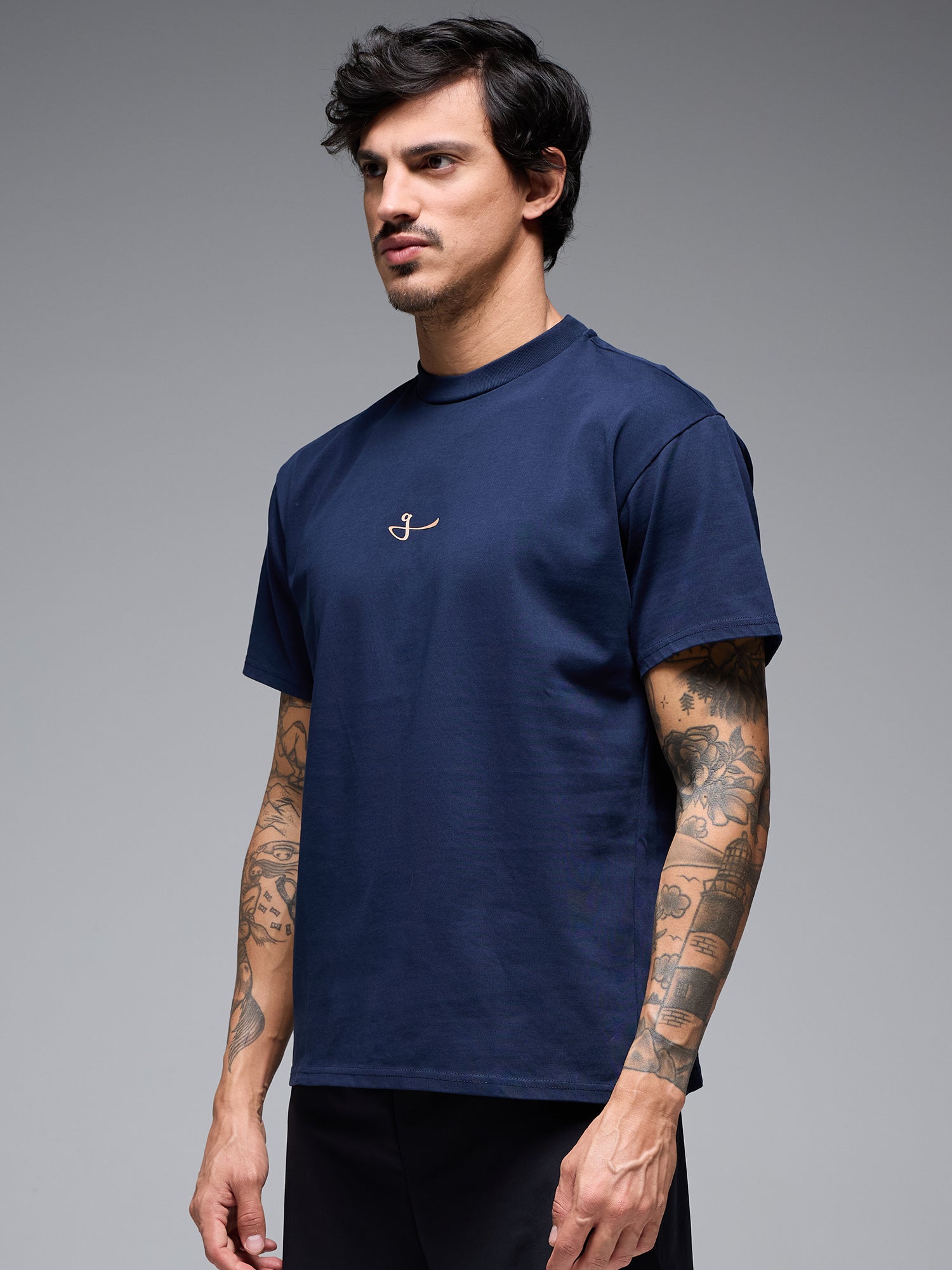CAMISETA CORE OVERSIZED 100% ALGODÓN - NAVY