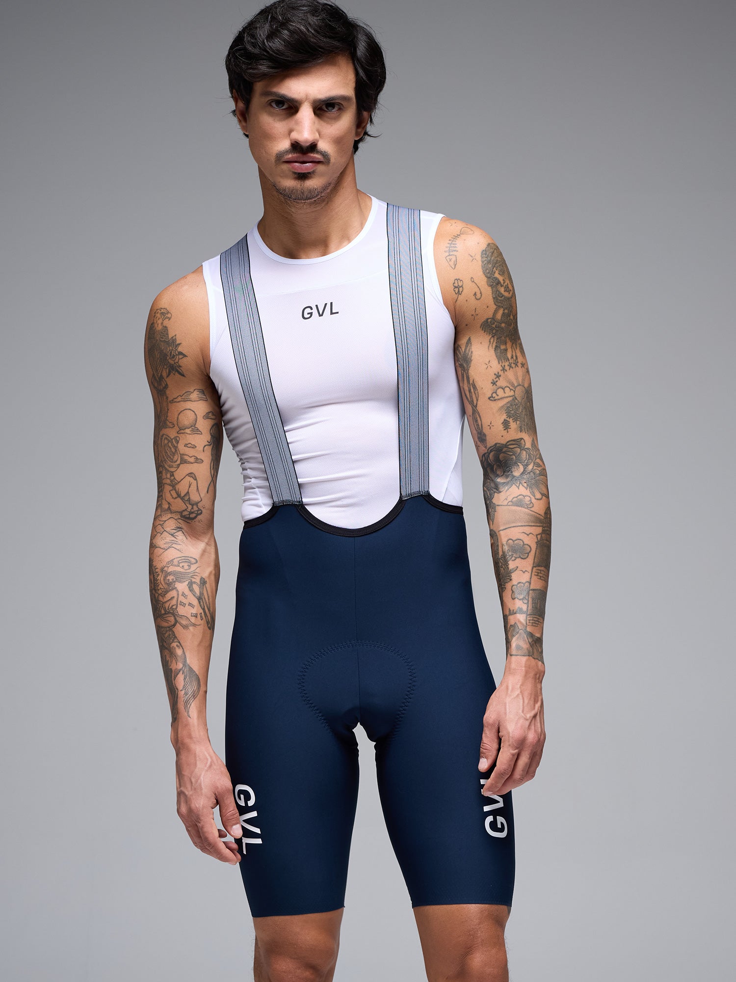 MEN’S LACEFLY 2.0 BIB SHORTS - NAVY