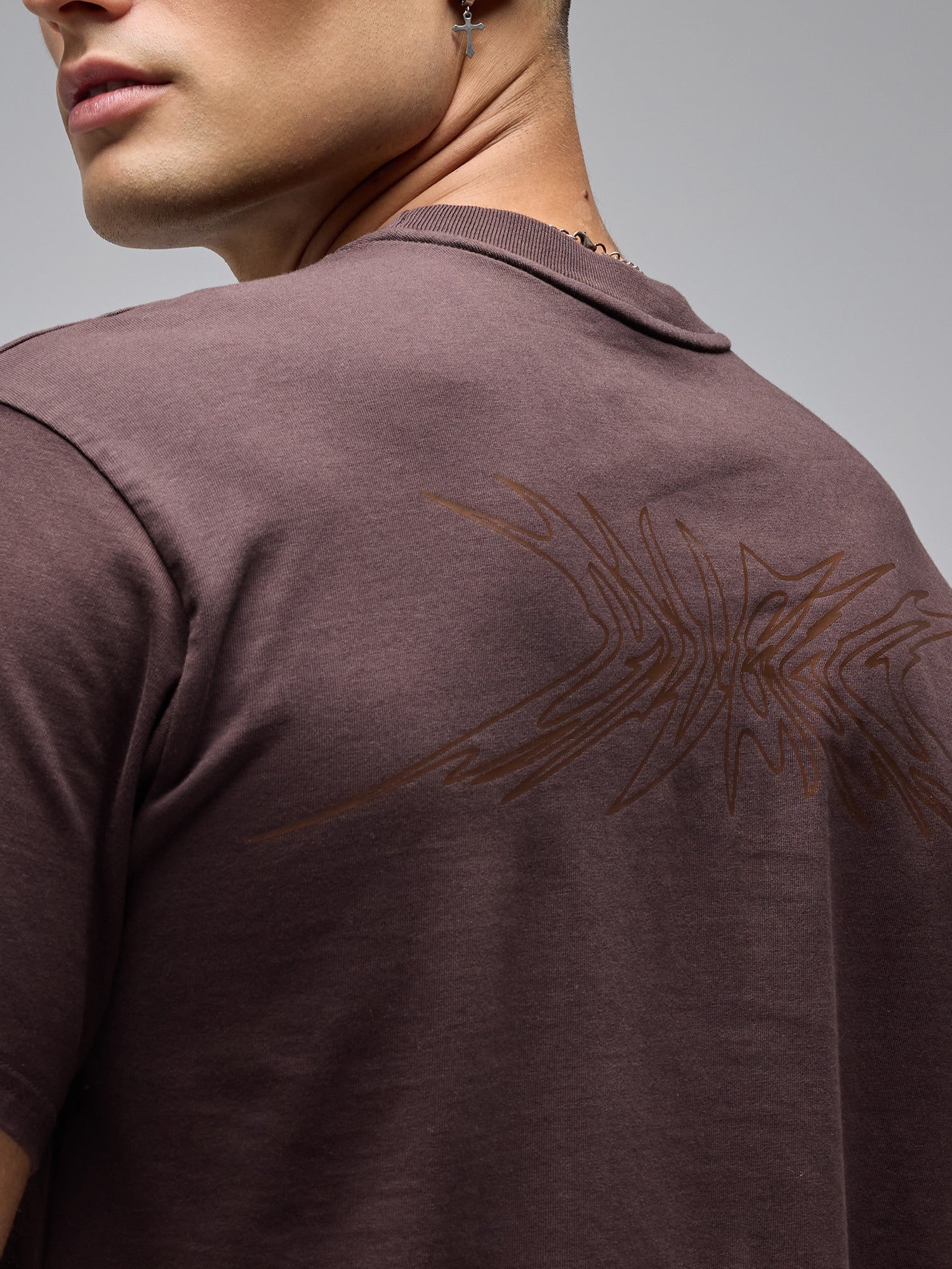 CAMISETA OVERSIZED 100% ALGODÓN G90 - CAFÉ